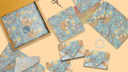 Pro Supply Global Beach Fun Printed Tissue Paper for Gift Bags or Boxes and Wrapping - Summer Bulk Decorative Art Tissue Paper for Packaging and Gifting | 24 Sheets 20" x 30"