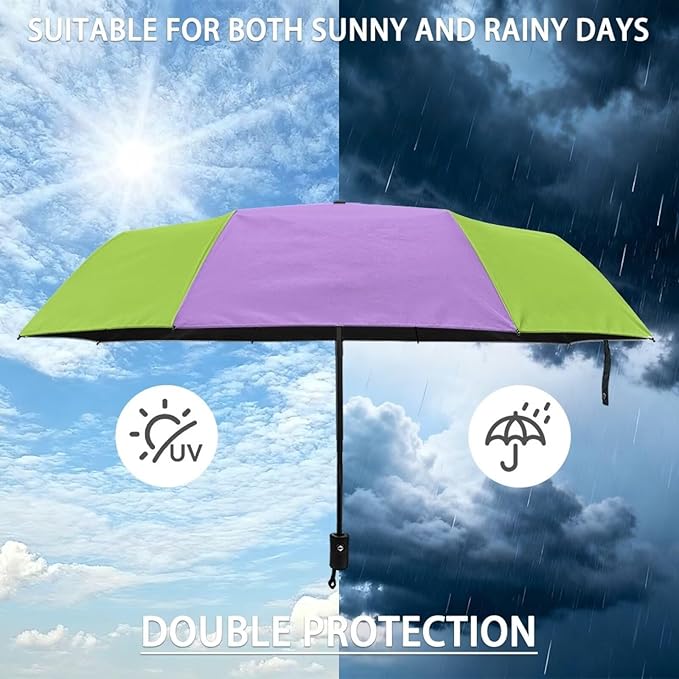 Umbrellas for Rain Lightweight Travel Umbrella 42" Canopy UV Protection Sun Umbrella Windproof Compact Umbrellas