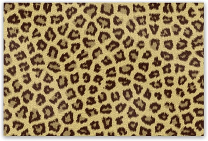 Placemats Set of 4 Waterproof Oilproof Table Mats Leopard Print Pattern Washable Wipeable Heat Resistant Easy to Clean for Indoor Outdoor Party Kitchen Dining Table Decoration 12 * 18in