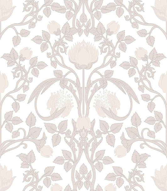 17.3"×78.7" Pink Peel and Stick Wallpaper, Floral Wallpaper for Bedroom Bathroom Self Adhesive Removable