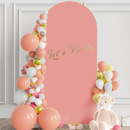 Wokceer Spandex Dusty Rose Arch Cover, 6FT x 2.6FT, Double Sided, for Wedding Ceremony, Birthday Party Decoration and More