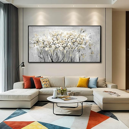VAYIMDH Green Wall Art Flowers Wall Decor Floral Paintings Extra Large Artwork Arts Nature Pictures for Home Office 36"x70"