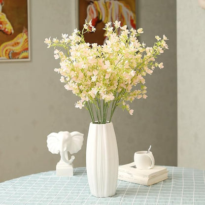 Grand Verde 29” Blush-Pink Plastic Flowers Artificial Bouquet Faux Greenery Long Stems for Tall Vase, DIY Crafts Home Decoration, Bulk 5pcs