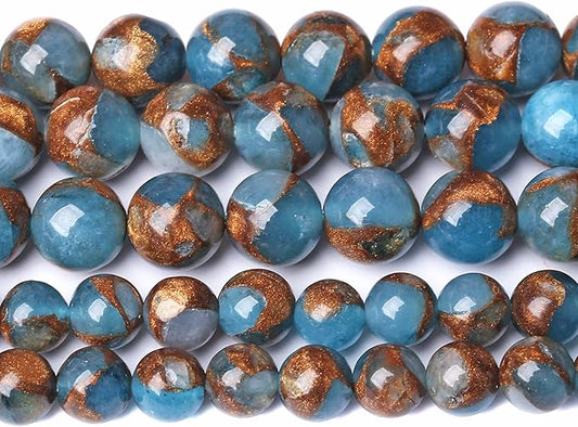 4MM 88PCS Lake Blue Cloisonne Craft Spacer Loose Beads for Jewelry Making DIY Bracelet
