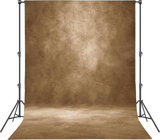 Abstract Professional Photography Backdrop for Portrait Photo Props Booth Background Photoshoot Studio with Polyester Fabric Roller Pocket on Top(6x8ft, Dark Brown,No Stand)