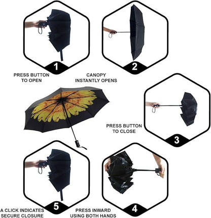 SY COMPACT Travel Umbrella Windproof Automatic Umbrellas Small Compact UV Sun Protection Factory Outlet Umbrella