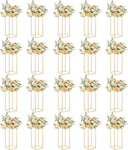20pcs Gold Wedding Flower Stand,23.6inch Wedding Table Centerpieces,Gold Centerpiece for Birthday Party Event Table Decoration