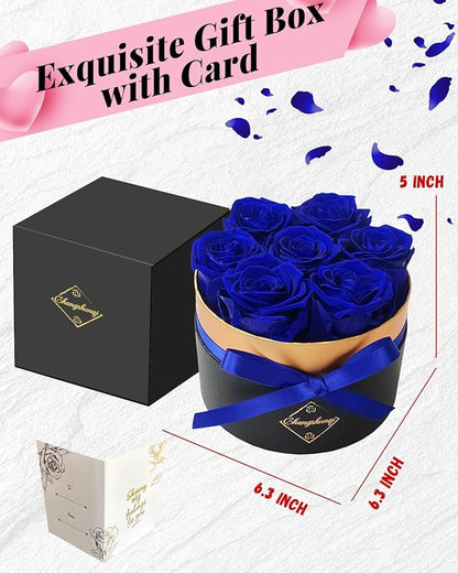 Preserved Flowers, Preserved Real Roses in Box Forever Flowers for Delivery, Eternal Rose Flower Last 2-3 Years, Anniversary Roses Forever Birthday Gifts for Women Mothers, Wife, Her, Mom