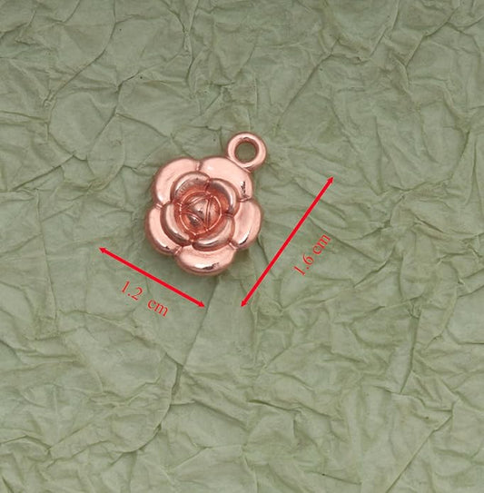 30 Pcs Rose Charms Vintage 1.6 X 1.2 X 0.4 CM Chic Flower Pendants for DIY Jewelry Making Kits Necklace Bracelets Earring Keychain Accessories