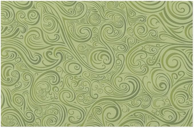 PVC Placemats Set of 1 Sage Green Abstract Art Wipeable Table Mats Washable Heat Resistant Non Slip Vinyl Dining Table Mat for Kithen Indoor Outdoor Patio Farmhouse Place Mats Decorative