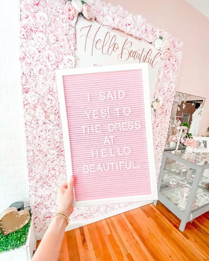 Flower Panels for Flower Wall (6 Pack) 24 Inch by 16 Inch Each | Flower Wall, Backdrop, Weddings, Event Decor, and Bridal & Baby Shower (Gradient White and Pink)