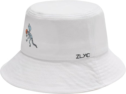 ZLYC Unisex Fashion Embroidered Bucket Hat Summer Fisherman Cap for Men Women