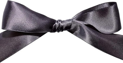 Morex Ribbon Double Face Satin Ribbon 7/8" X 50 YD Charcoal Ribbon for Gift Wrapping, Birthday Gift Cards, Satin Dress for Women, Silk Ribbons for Crafts, Wedding Gifts for Couple