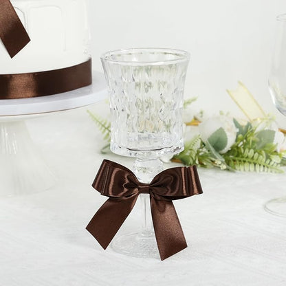 Brown Ribbon 1 Inch 60 Yards, Brown Satin Ribbon for Gift Wrapping, Flower Bouquet, Graduation Lei, Crafts, Baby Shower, Eternal Flower, Christmas and Wedding