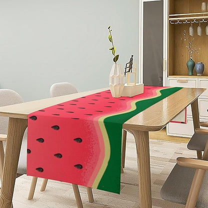 Watermelon Table Runner,Summer Fruit Tropical Birthday Party Decorations Dining Room Home Kitchen Table Decor 13 x 108Inches