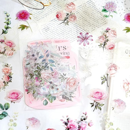 600 Pcs Natural Botanical Flower Stickers, Wildflower Stickers for Scrapbooking Junk Journal Notebook Diary Planner Letter Envelope Water Bottle Phone Case Craft Decoration (Set of 6)