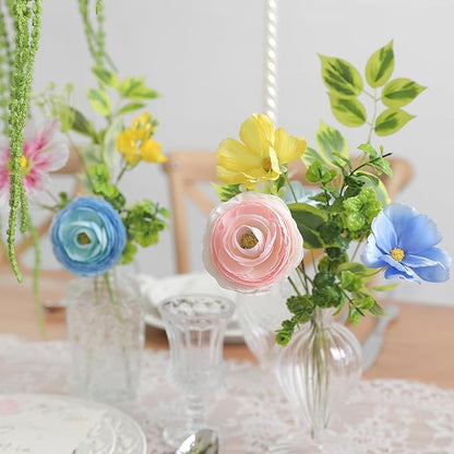 Serra Flora Artificial Flowers Combo Set Faux Flowers Bulk Flower Leaf with Stems for DIY Wedding Bouquets Centerpieces Baby Shower Party Home Decorations