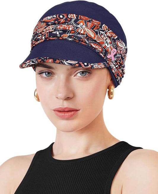 Chemo Headwear Viscose Newsboy Cap for Women Fall and Winter Hats