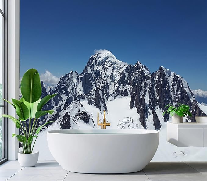 Eierme-Beautiful Mountain View Mural Wallpaper Peel and Stick 90" x 67"