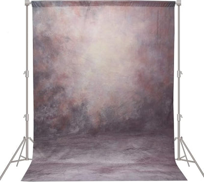 Abstract Professional Photography Backdrop for Portrait Photo Props Booth Background Photoshoot Studio with Polyester Fabric Roller Pocket on Top (8x10,Purple,No Stand)