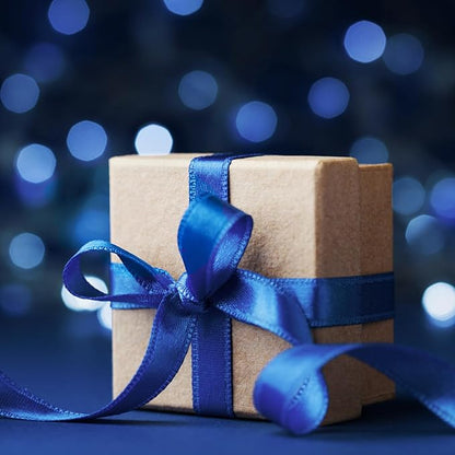 Blue Satin Ribbon 3/5 inch x Continuous 55 Yards Royal Blue Ribbons for Crafts Gift Wrapping Bow Wedding Decoration, Blue Ribbon for Flower Bouquet Christmas Halloween Party
