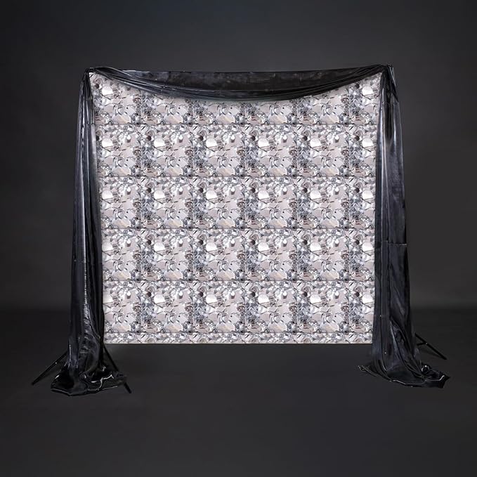 Anderson's Silver Metallic Floral Sheeting, 15 Ft. Parade Float Decoration for Trailers, Parties, Weddings, Proms, Photo Backdrops & Events – Shiny Fringe Garland for Indoor/Outdoor Use
