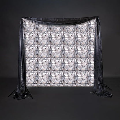 Anderson's Silver Metallic Floral Sheeting, 15 Ft. Parade Float Decoration for Trailers, Parties, Weddings, Proms, Photo Backdrops & Events – Shiny Fringe Garland for Indoor/Outdoor Use
