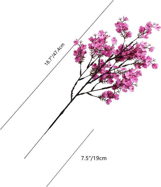 Mandy's Lavender Artificial Baby’s Breath European Flowers 6 Bundles Silk Gypsophila with Bendable Stems for Fall Thanksgiving & Christmas Centerpiece Wedding Decor and Table Arrangements