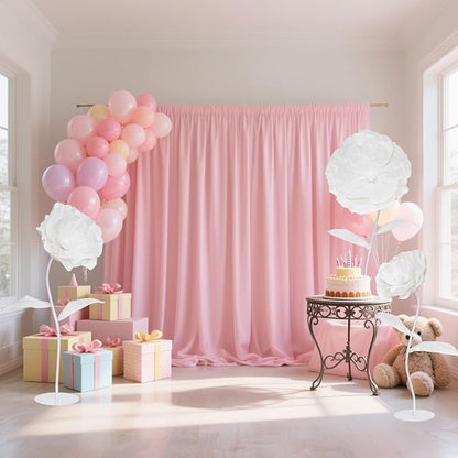 White Giant Flowers with Stand - 3 Metal Base Giant Paper Flower Flexible Big Flowers Decor for Birthday Party Baby Show Wedding Art Exhibition