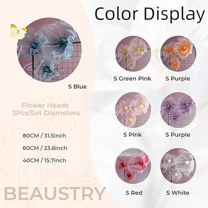 Wedding Decorations for Reception, 5.58 ft Huge Artificial Silk Flower Decoration, Wedding Arrangements, Birthday Party Banquet Background Decor, Shop Window Display (S Pink)