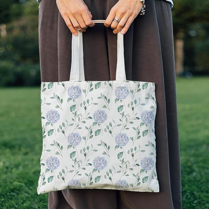 Flowers Tote Bag Gifts for Women, Canvas Aesthetic Reusable Grocery Bags Shopping Bags