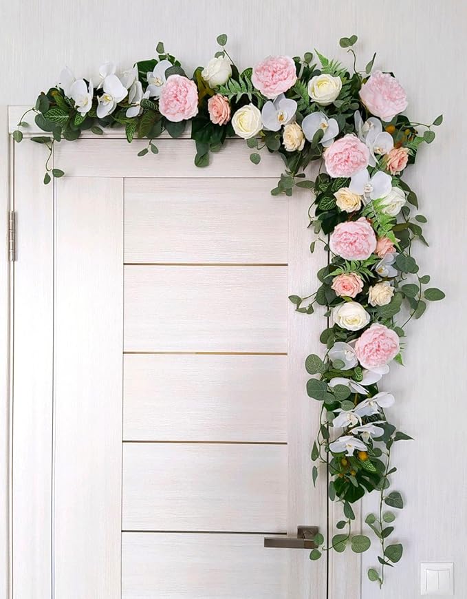 Pink Peonies Artificial Flowers 16pcs Light Pink Flowers Silk Flowers Fake Peonies Faux Peony Flowers Heads with Stem Floral Arrangement for Home Wedding Party Festival Decor (Light Pink)