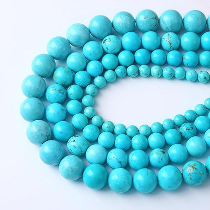 6MM 60PCS Natural Stone Turquoise Beads for Jewelry Making DIY Bracelet