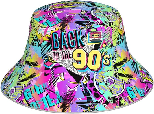 Bucket Hat Beach Summer Sun Hat Reversible Fisherman Hats Double Sided Wearing for Women Men Boys Girls