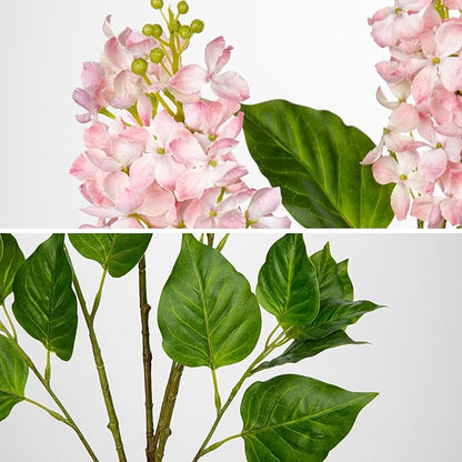 Artificial Lilac Flowers 30" Tall – Set of 3 Silk Lilac Flower Stems for Home Decor, Wedding Centerpieces, Faux Floral Arrangements – Light Pink Artificial Flowers for Vase, Spring & Farmhouse Décor