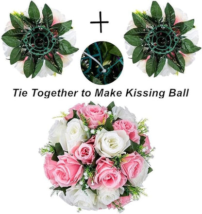 Sziqiqi Pack of 2 Fake Flowers, Silk Rose Flowers, Suit for Wedding/Party Centerpiece Road Lead Flower Rack Decorations, 2 Pieces