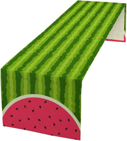 Watermelon Table Runner,Summer Fruit Tropical Birthday Party Decoration Dining Room Home Kitchen Table Decor 13 x 108Inches