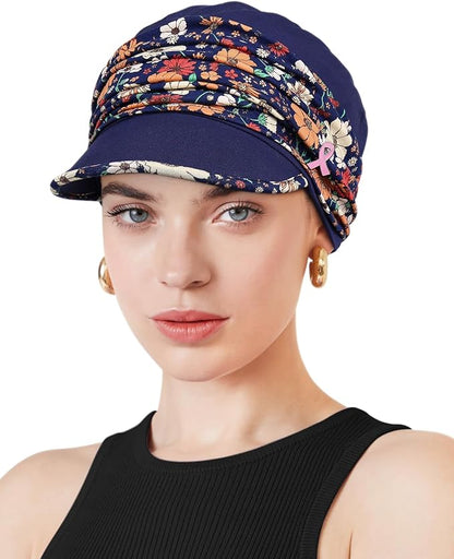 Chemo Headwear Viscose Newsboy Cap for Women Fall and Winter Hats