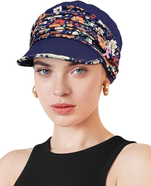 Chemo Headwear Viscose Newsboy Cap for Women Fall and Winter Hats