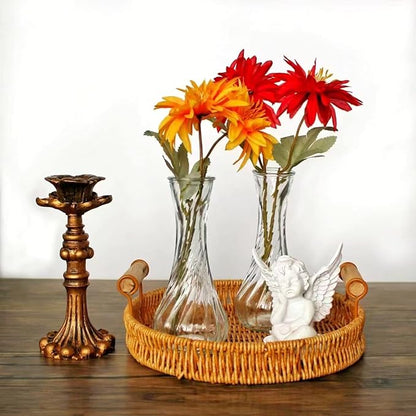 Glass Bud Vases in Bulk Set of 16, Small Glass Vases for Flowers， Mini Clear Bud Vases for Centerpieces Vintage Vases for Wedding Home Table Decorations