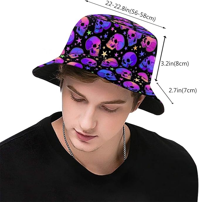 Bucket Hat for Women Men Funny Halloween Hats Packable Outdoor Fisherman Hats Caps Unisex