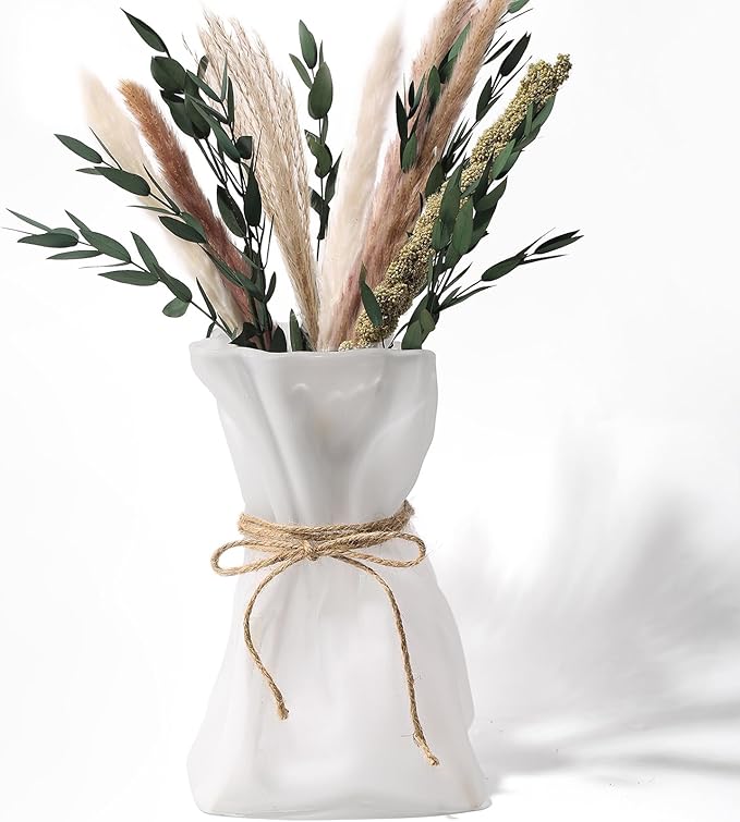 Irregular Frosted Shaped Modern Minimalist Glass Vase - Fashionable Multi-Use Home Decor for Flowers, Centerpiece, Kitchen, Office, Wedding & Holiday