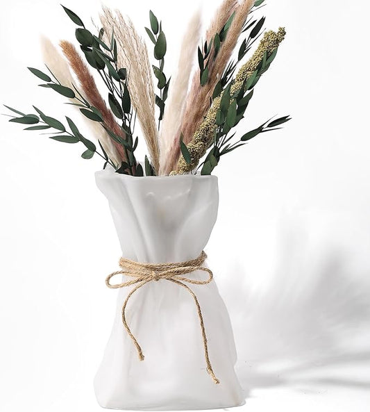 Irregular Frosted Shaped Modern Minimalist Glass Vase - Fashionable Multi-Use Home Decor for Flowers, Centerpiece, Kitchen, Office, Wedding & Holiday
