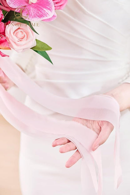 TINGE TIME 11 Inch Wedding Bouquets for Bride，HotPink Artificial Flowers Bouquet， Brides & Bridesmaids Bouquet for Wedding Anniversary Ceremony Bridal Shower Decorations