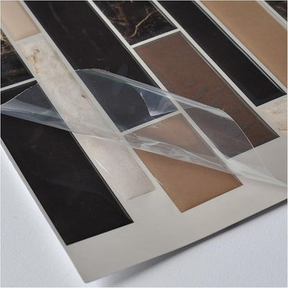 Art3d 6-Pack Peel and Stick Vinyl Sticker Kitchen Backsplash Tiles, 12" x 12" Marble Design