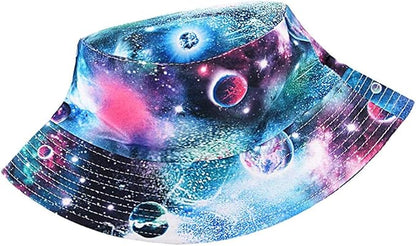 Malaxlx Unisex Bucket Hat Beach Sun Hat Aesthetic Fishing Hat for Men Women Teens, Reversible Double-Side-Wear