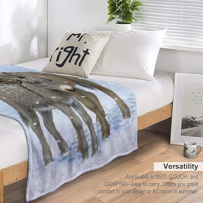 Donkey Gifts for Girls & Women - Soft, Warm & Cozy Fleece Throw Blanket for Kids & Adults - 40"x50"