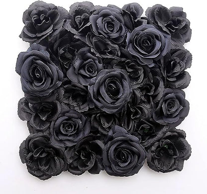 Flower Wall Backdrop, 12PCS 10.6"-15.7" Artificial Flower Wall Panel with Various Styles, 3D Floral Wall Decor for Wedding Photo Background Festive Party Home Decoration (J003, 11.8 * 11.8in)