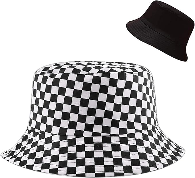 XYIYI Cute Bucket Hat Beach Fisherman Hats for Women, Reversible Double-Side-Wear