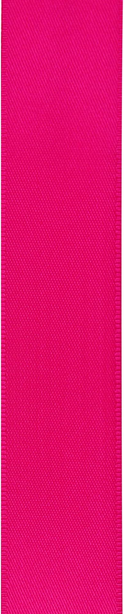 LIUYAXI Hot Pink Double Faced Satin Ribbon, 3/8" X Continuous 25 Yards, Ribbons Perfect for Gift Wrapping Bows Bouquet Wedding Decor DIY Craft and More